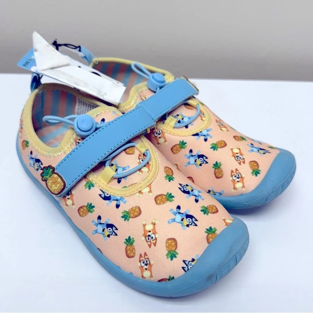 New Bluey Water Shoes, Quick Drying Slip On Water Shoes Bluey Design! Size 13/1